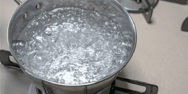 水道水を煮沸する